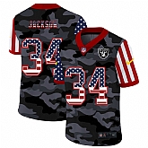 Nike Oakland Raiders 34 Jackson 2020 USA Camo Salute to Service Limited Jersey zhua